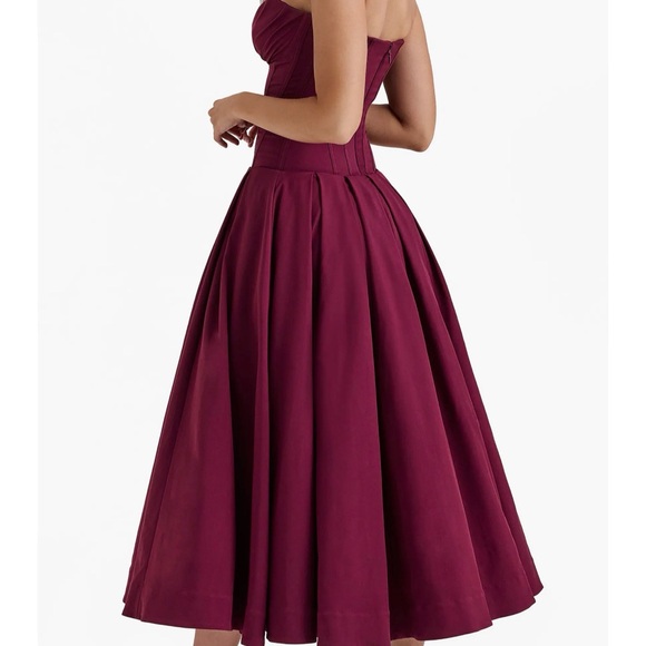 House of CB Lady Dress - Wine/Burgundy - Picture 4 of 5